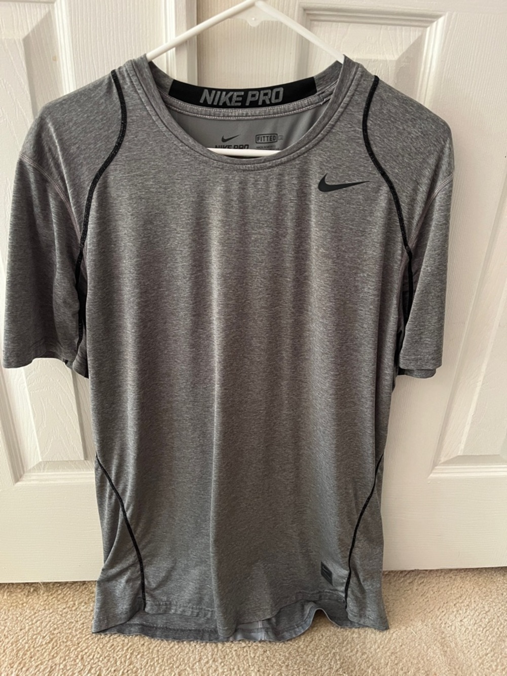 Nike Gray Short-Sleeve Dri-FIT Athletic Tee